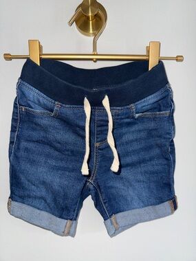 Wonder Nation Dark Blue Denim Drawstring Shorts Small 6x